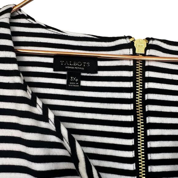 TALBOTS striped sleeveless top with v neck size 3X petite - Picture 2 of 6